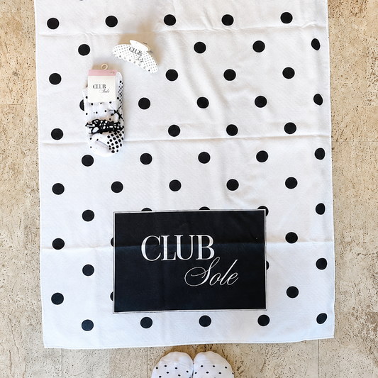 Polka Dot Pilates Mat Towel