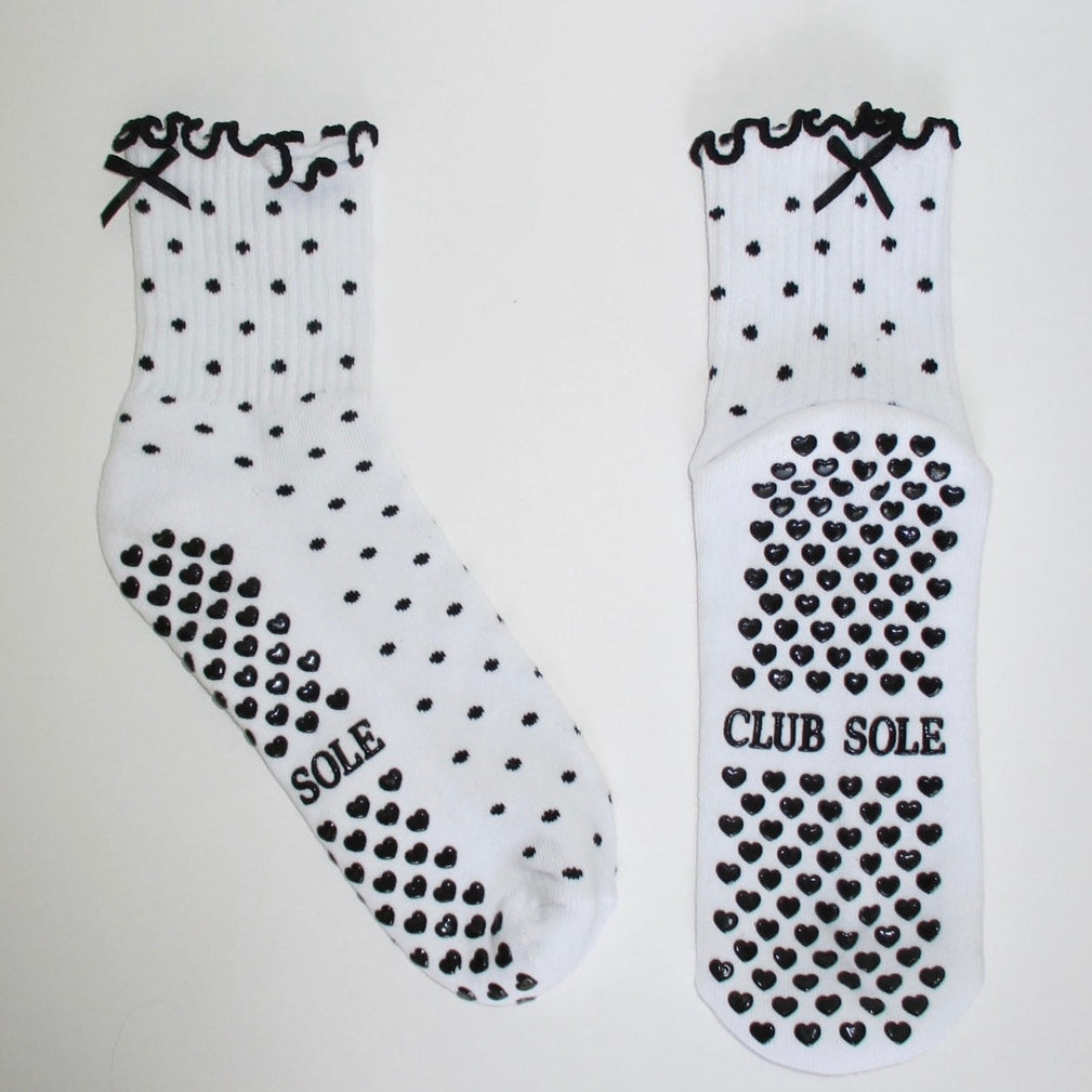 Black Polka Dot Ruffle