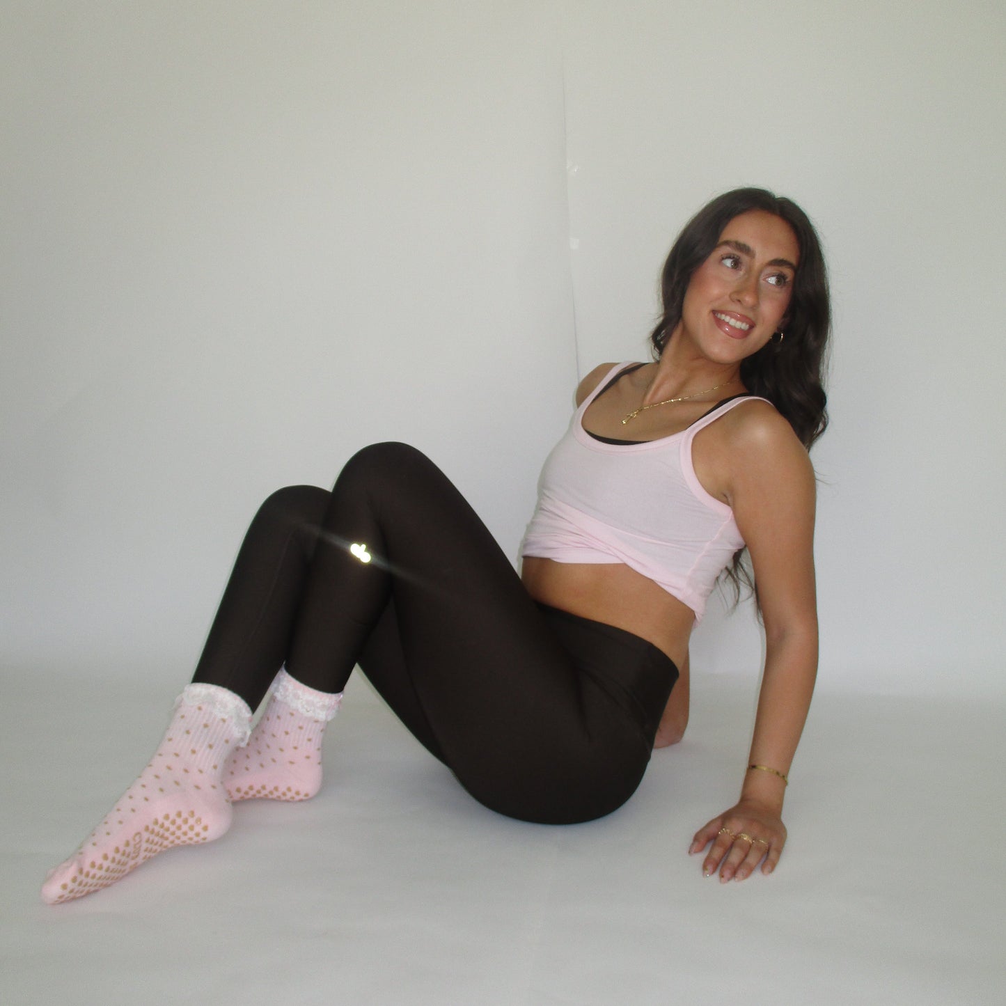 Pink Polka Dot Lace