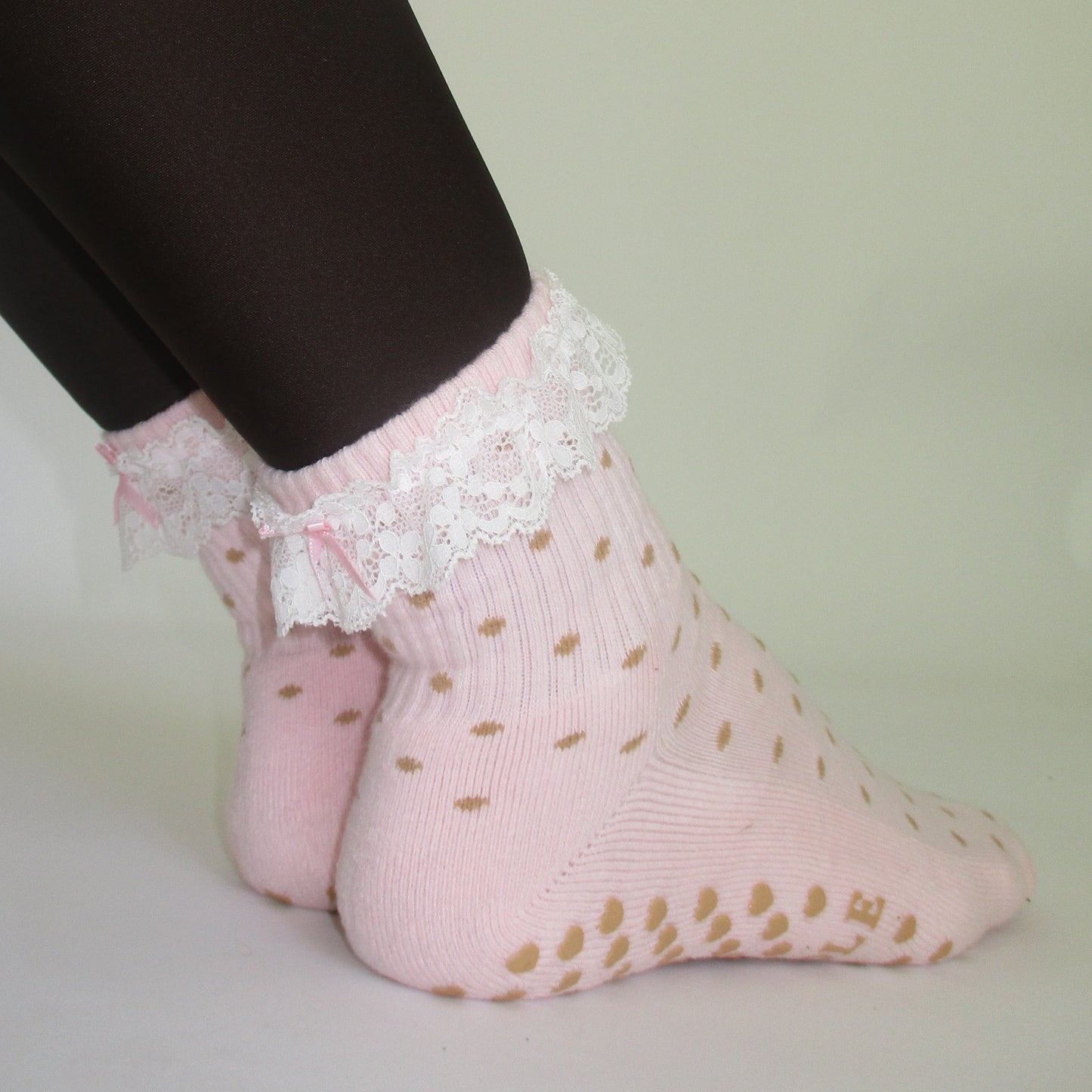 Pink Polka Dot Lace