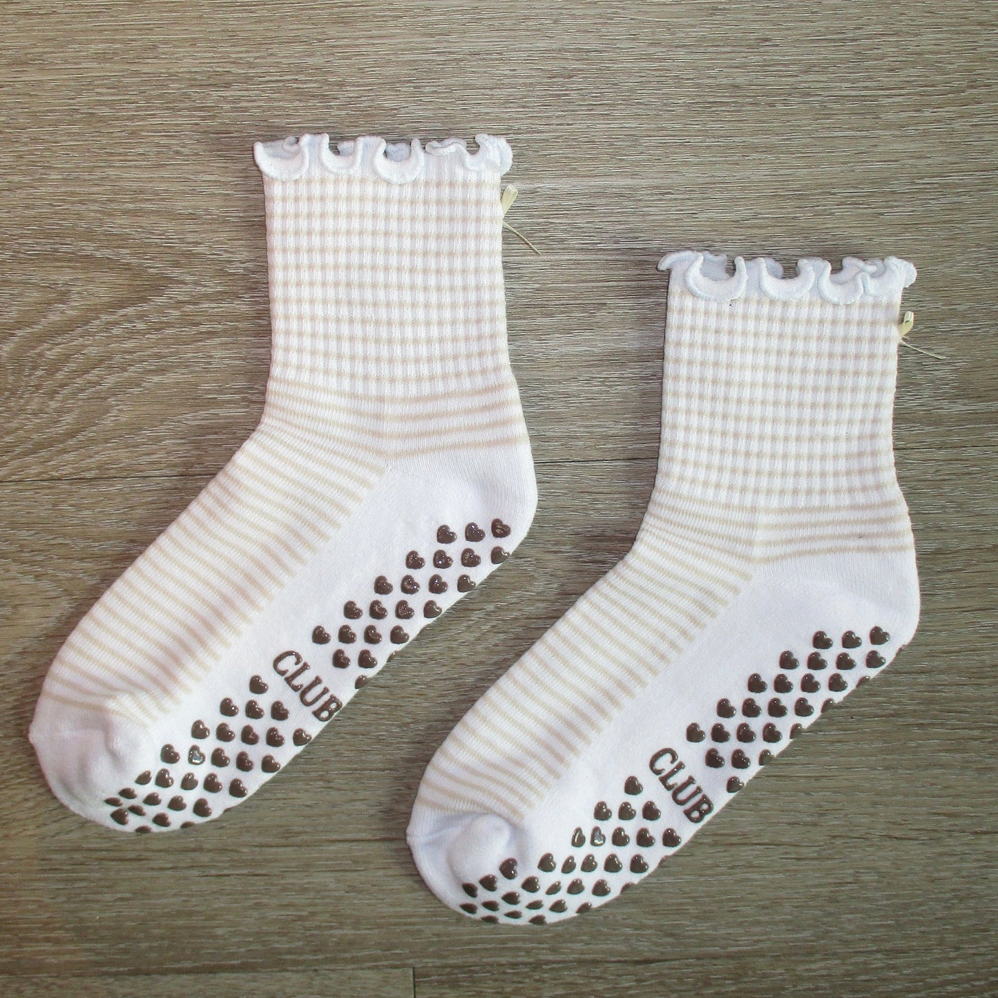 Brown and White Stripe