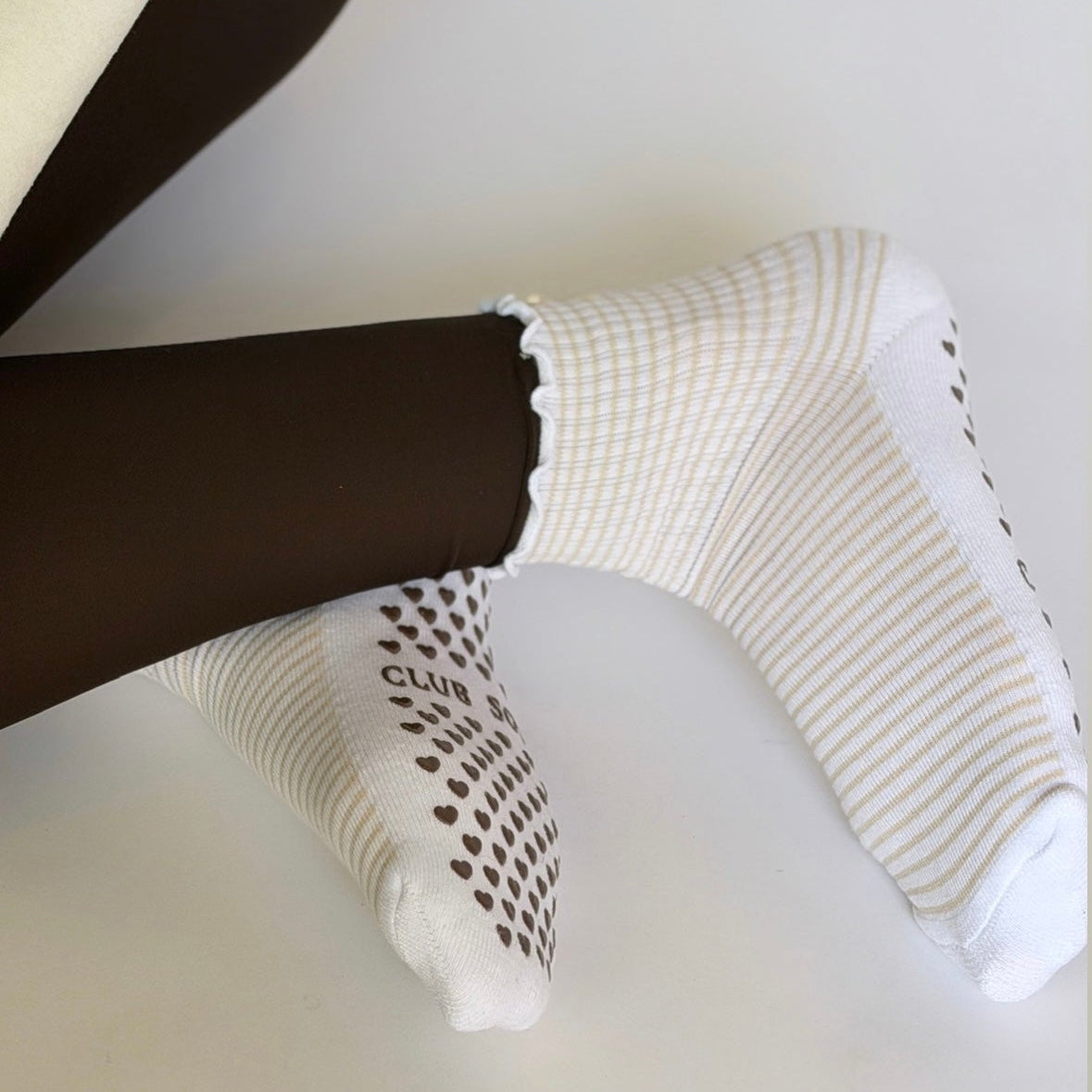 Brown and White Stripe