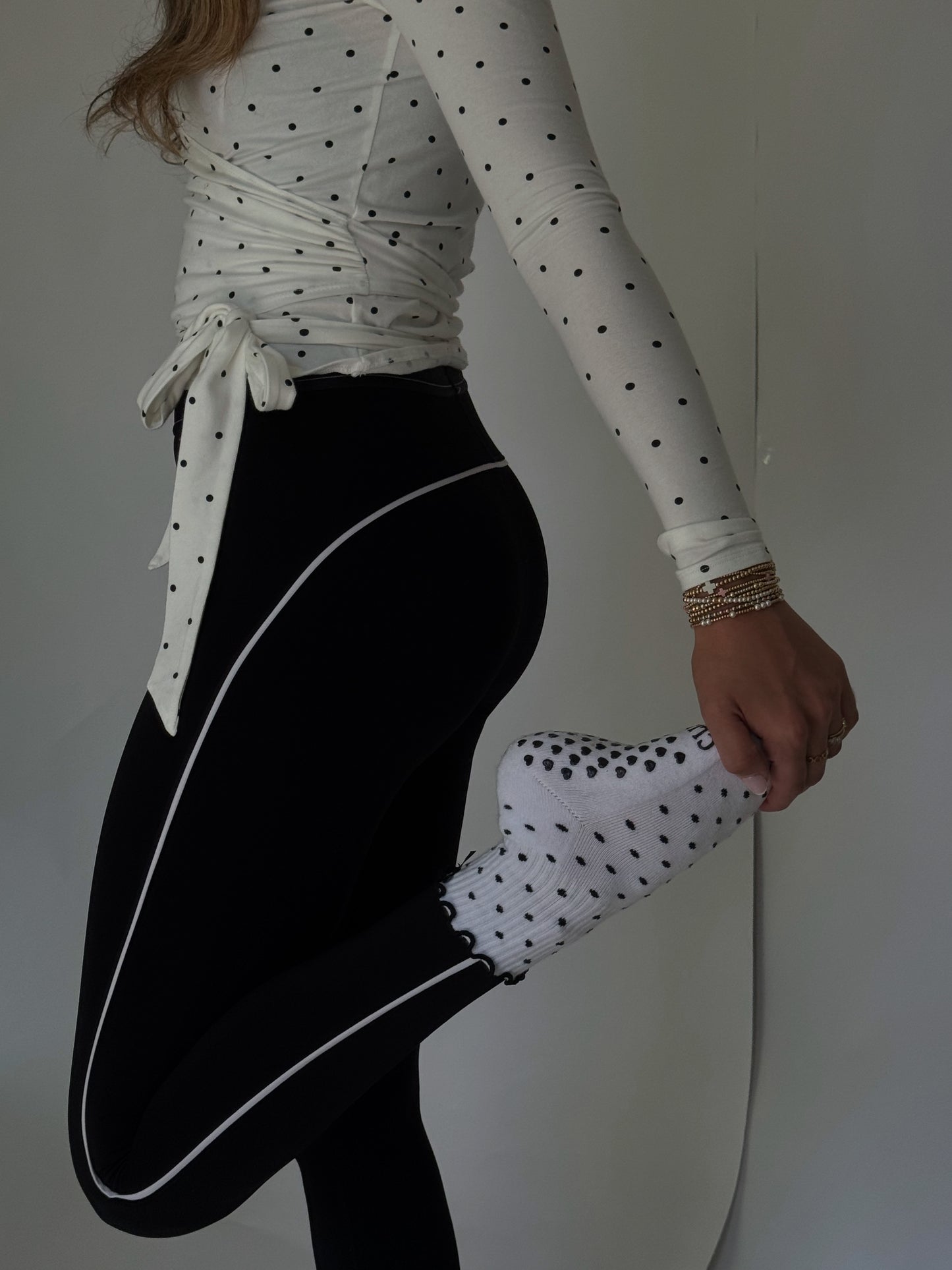 Black Polka Dot Ruffle