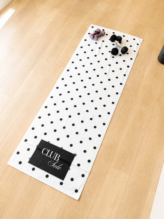 Polka Dot Pilates Mat Towel