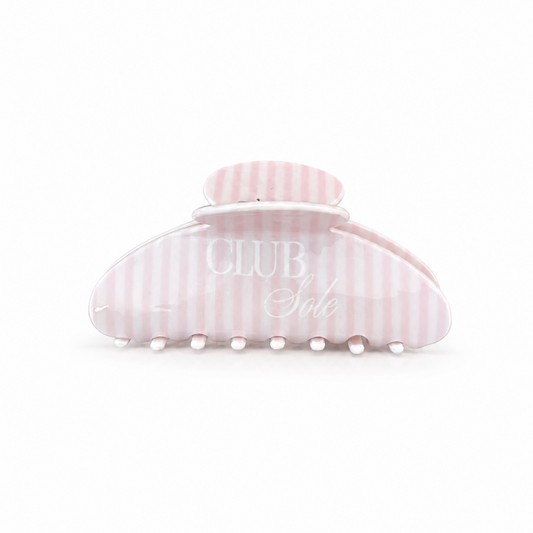 Pink Striped Claw Clip