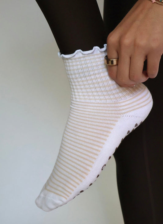 Brown and White Stripe