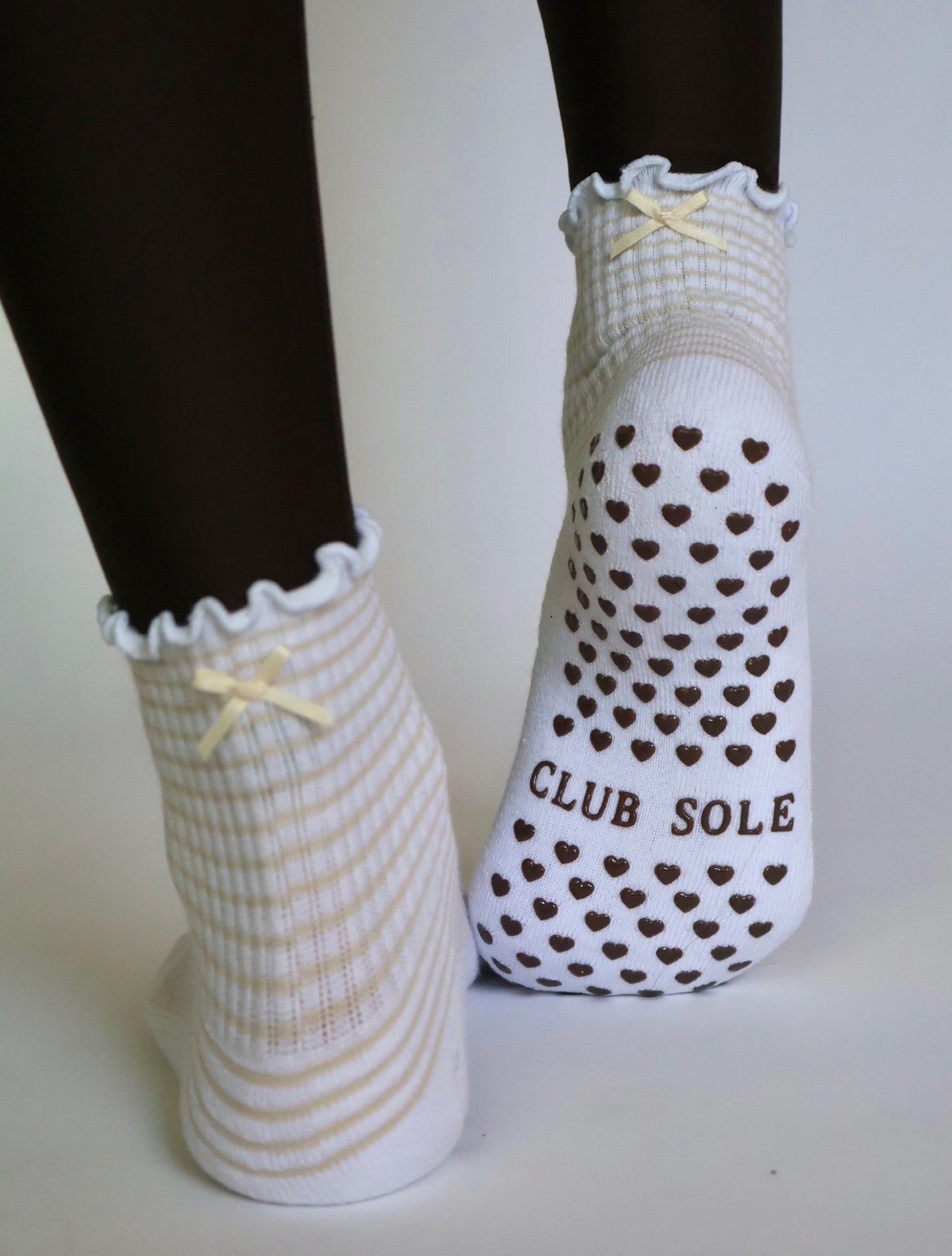 Brown and White Stripe